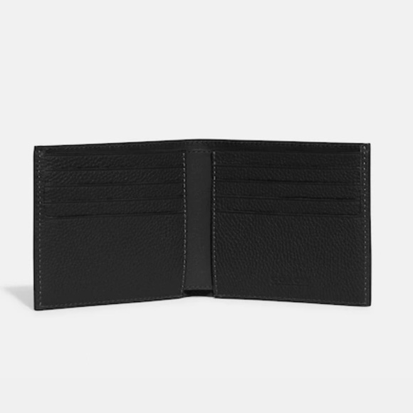 Coach Double Billfold Wallet Black - Picture 4 of 4